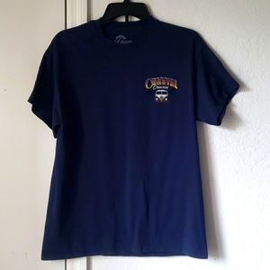 OUT OF BOUNDS. ORIGINAL BRAND.BREAKING RULES. SHIRT. SIZE M.